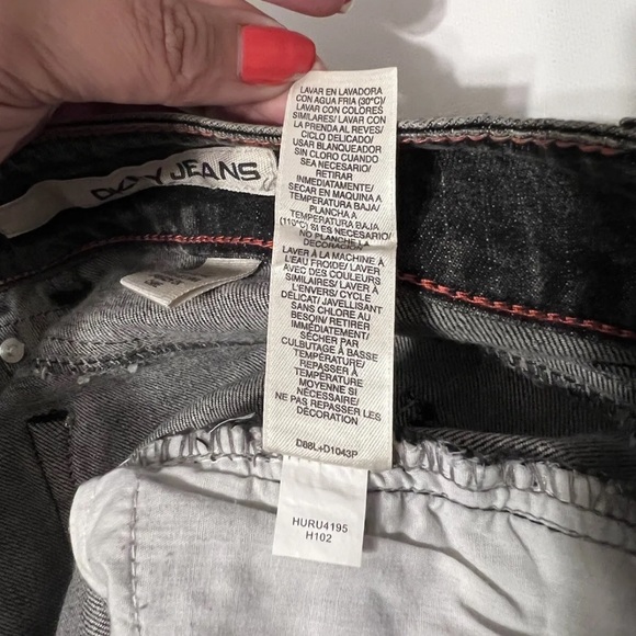 NWT Y2K DKNY Jeans Womens Sz 27 Black Skinny Acid Washed Denim Ankle Zip LowRise - Picture 9 of 12